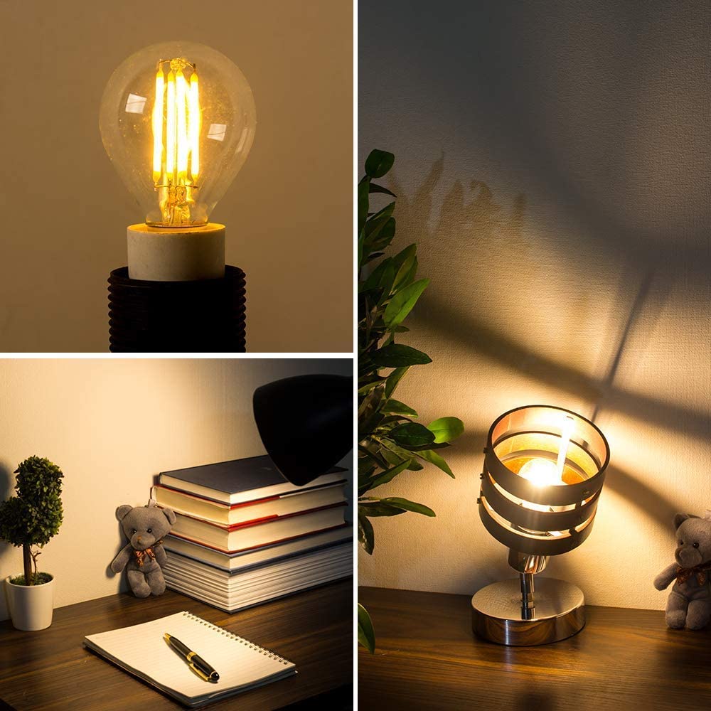 Bóng Đèn Dây Tóc Edison ST64 A19 G80 C35 G45 4W 220V E27 E14 Ánh Sáng Trắng Ấm