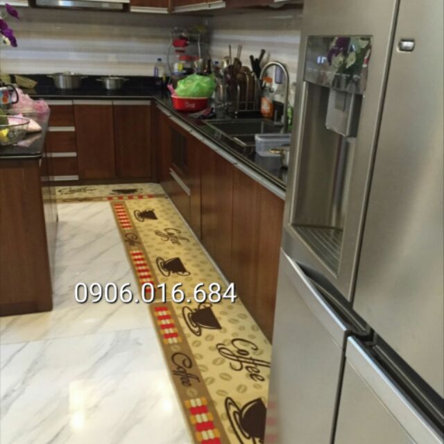 Thảm bếp chống trơn trượt coffee 50*120m
