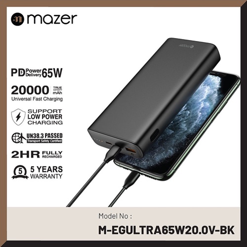 Pin Dự Phòng Mazer Infinite.BOOST ULTRA.POWER PD65W Laptop Portable Charger