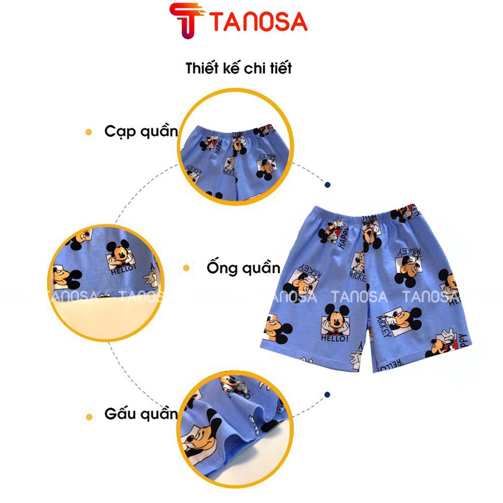 Bộ quần đùi áo cộc tay cotton hình Mickey TANOSA cho bé trai và gái từ 1-5 tuổi