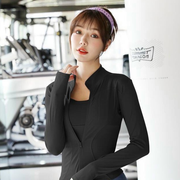 Ảnh thật ÁO KHOÁC TẬP GYM, YOGA, Áo chống nắng gym  co dãn cao cấp hàng QC