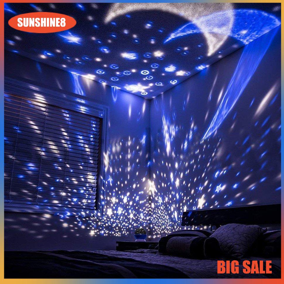 【SUN】Rotating Dream Projector Lamp Starry Night Light Colorful Starry Sky Lamp
