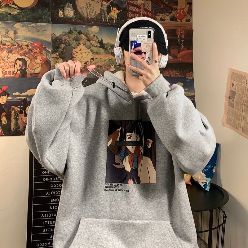 Áo Hoodie Nam Nữ Lông Cừu Kết Hợp Vải Nỉ Cực Ấm Phong Cách Hongkong | BigBuy360 - bigbuy360.vn