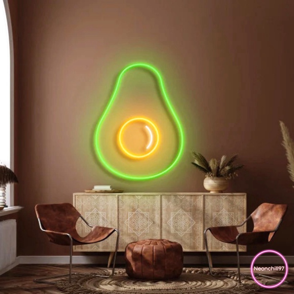 Đèn led neon quả bơ, Neonchill97, 20 x 15 cm, Đèn led neon trang trí