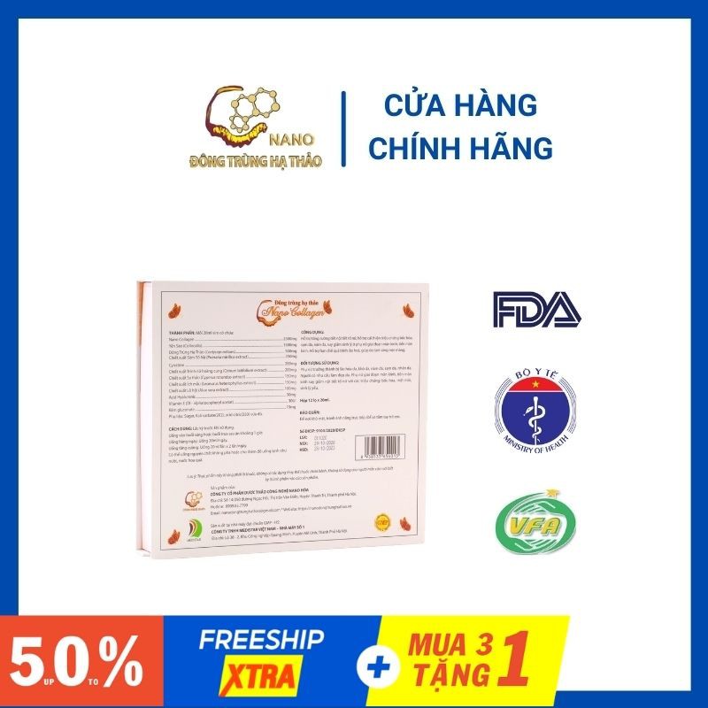 [FREESHIP50K]✅Nước Uống Nano Collagen Đông Trùng Hạ Thảo 12lọ x 20ml Giúp Da Săn Chắc Căng Mịn Tăng Cường Nội Tiết Tố Nữ | BigBuy360 - bigbuy360.vn