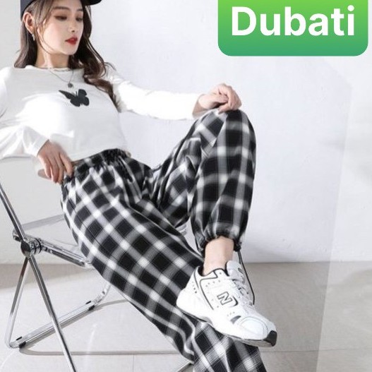 QUẦN JOGGER HỌA TIẾT CARO NAM NỮ CHẤT VẢI DÀY DẶN PHONG CÁCH HÀN QUỐC- CARO- DUBATI FASHION