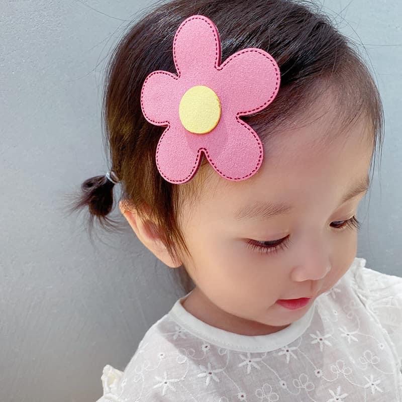 Kẹp hoa vải dạ loại to cực dễ thương cho bé