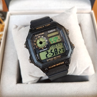 Đồng hồ nam casio 💖freeship💖đồng hồ casio nam ae-1200wh-1bvdf dây đen chính hãng