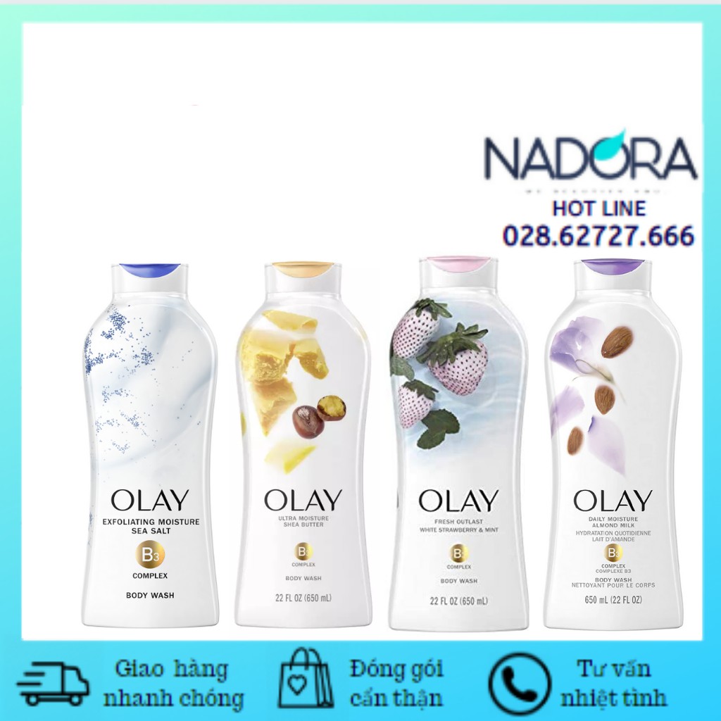 [ĐỦ MÙI] Sữa Tắm OLAY 650ml