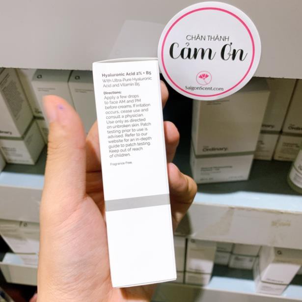 [Mã ICBBACK1219 hoàn 20K xu đơn 0Đ] Tinh chất The Ordinary Hyaluronic Acid 2% + B5 ( 30mL ) | BigBuy360 - bigbuy360.vn