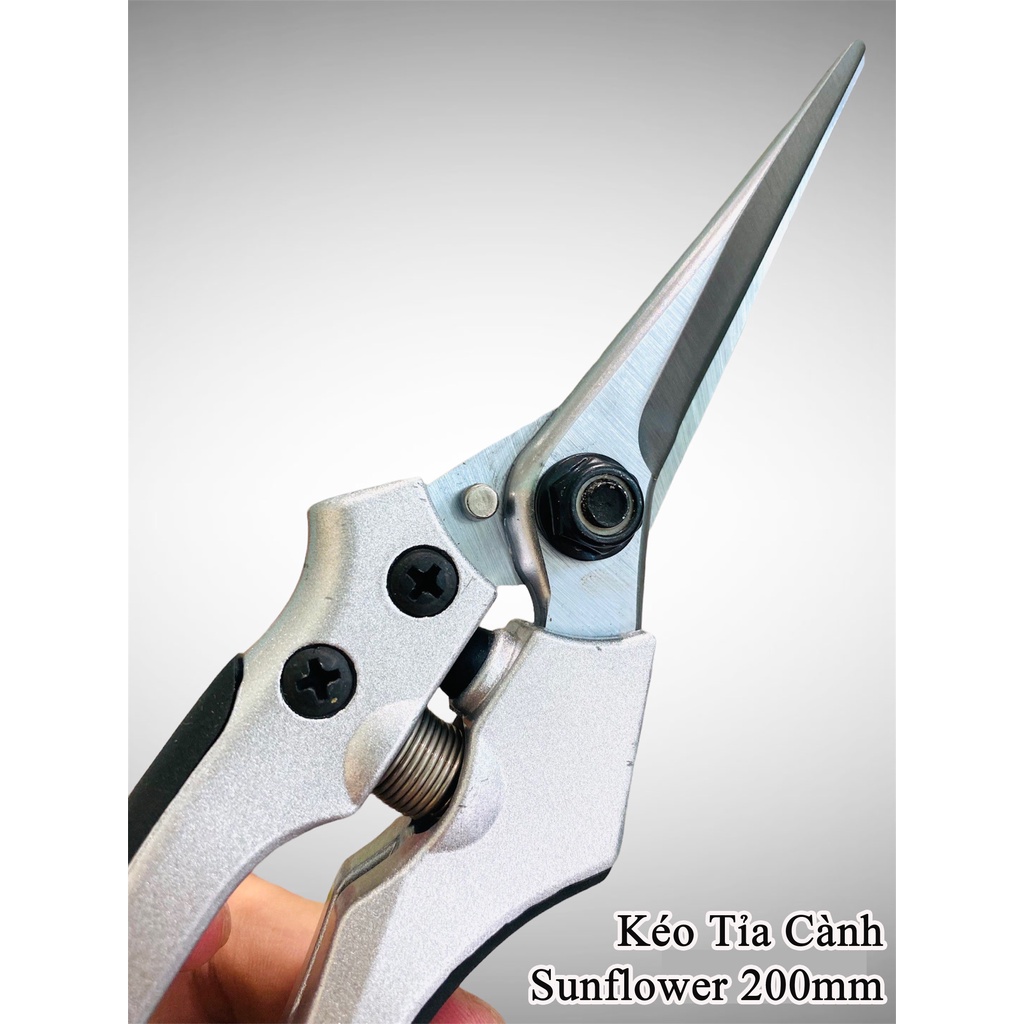 Kéo Tỉa Tán KIRERU YOROKOBI Nhật Bản 200mm: Lưỡi Thép Trắng SK 85 | Cán Nhôm, Kéo Có Lò Xo Giảm Lực & Chốt Khóa An Toàn