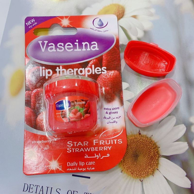 Son Dưỡng Vaseline Chiết Xuất Từ Dâu Tây / Lô Hội Chống Khô Môi Hiệu Quả