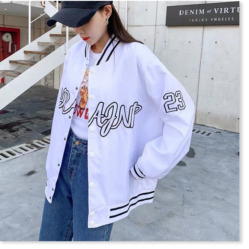 Áo Khoác Dù Bomber Nữ IN Chữ Nỗi 23 ARNP Cao Cấp Thời Trang Super Fashion