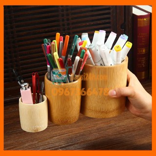 [HOT] Ống cắm bút để bàn bằng tre tự nhiên, cốc đựng bút tre bàn làm việc