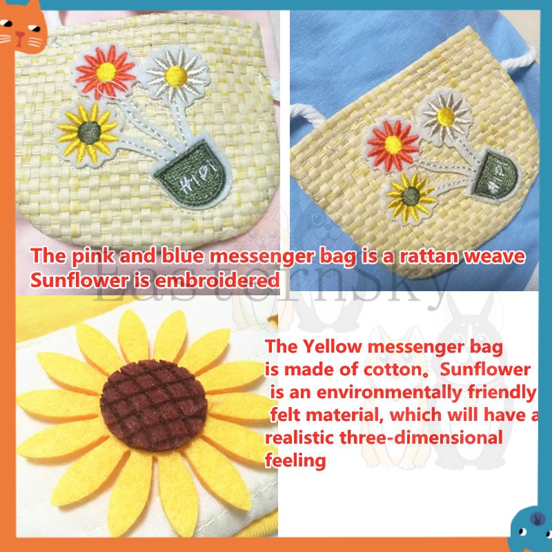 Đầm Ngắn Thoáng Khí Họa Tiết Hoa Hướng Dương Dễ Thương Cho Thú Cưng