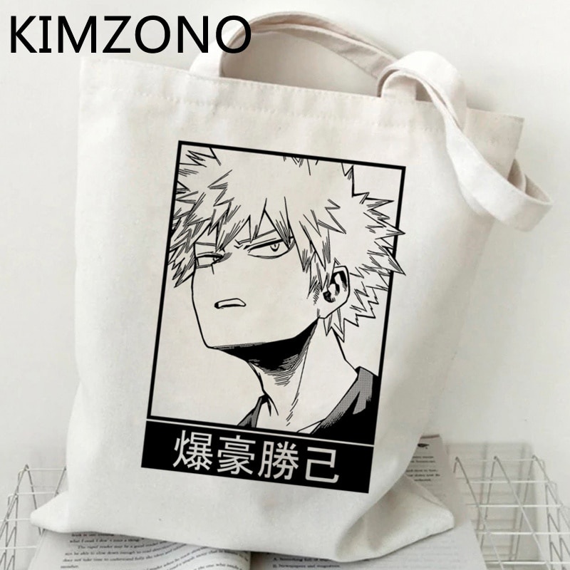 Túi Mua Sắm Bakugo My Hero Academia Túi Mua Sắm Tái Chế Bằng Vải Dệt Thân Thiện Với Môi Trường Hình Sacolaolsas sacolas