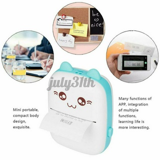 Mini Portable Thermal Printer Photo Pocket Photo Printer Printing Wireless Wrong question printer camera home student mini portable Bluetooth connection built-in 1000mAh battery Print format 57*30mm