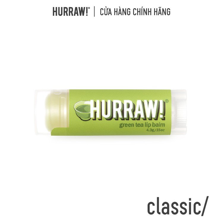 Son dưỡng môi Hurraw! Balm - Hương Trà Xanh 4.8g/.17oz
