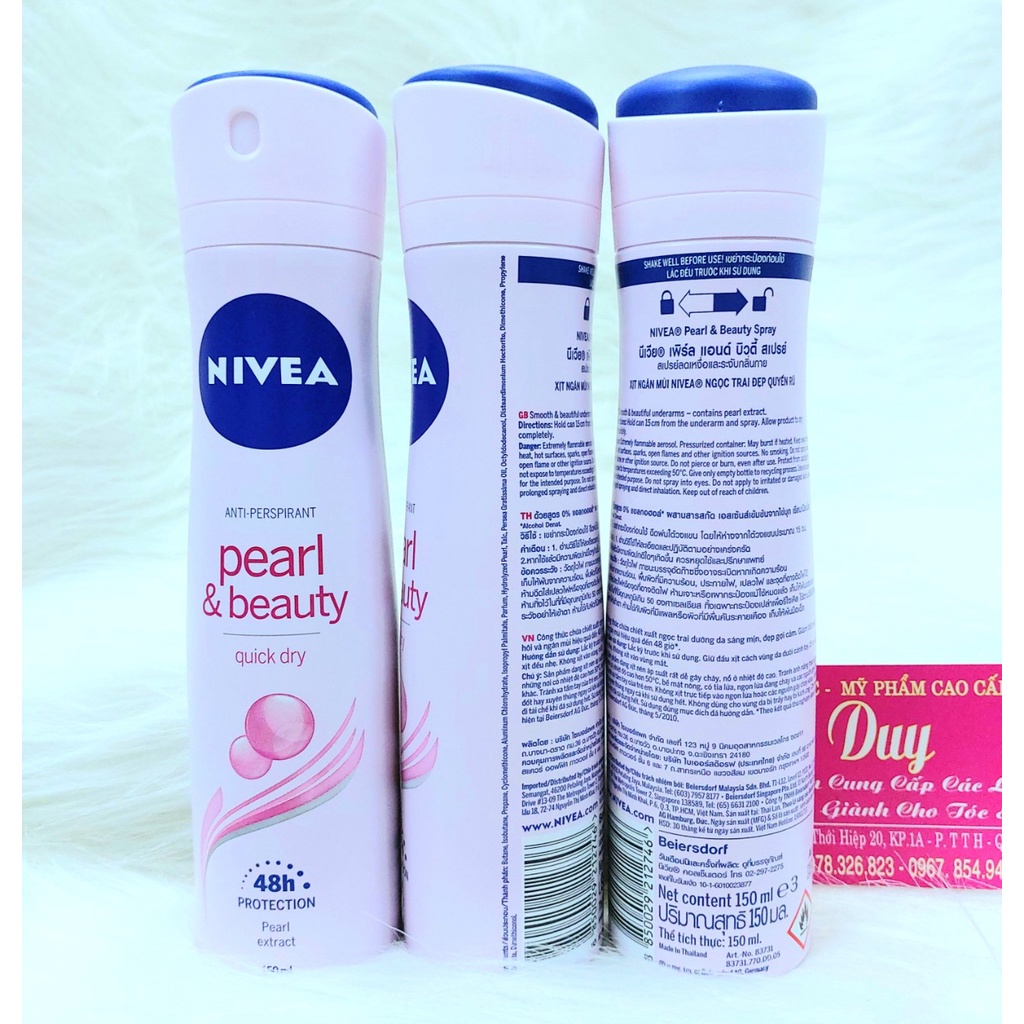 Xịt + Lăn Khử Mùi NIVEA Dành Cho Nữ Các Loại 150 ml - 50ml - 40ml - 25ml