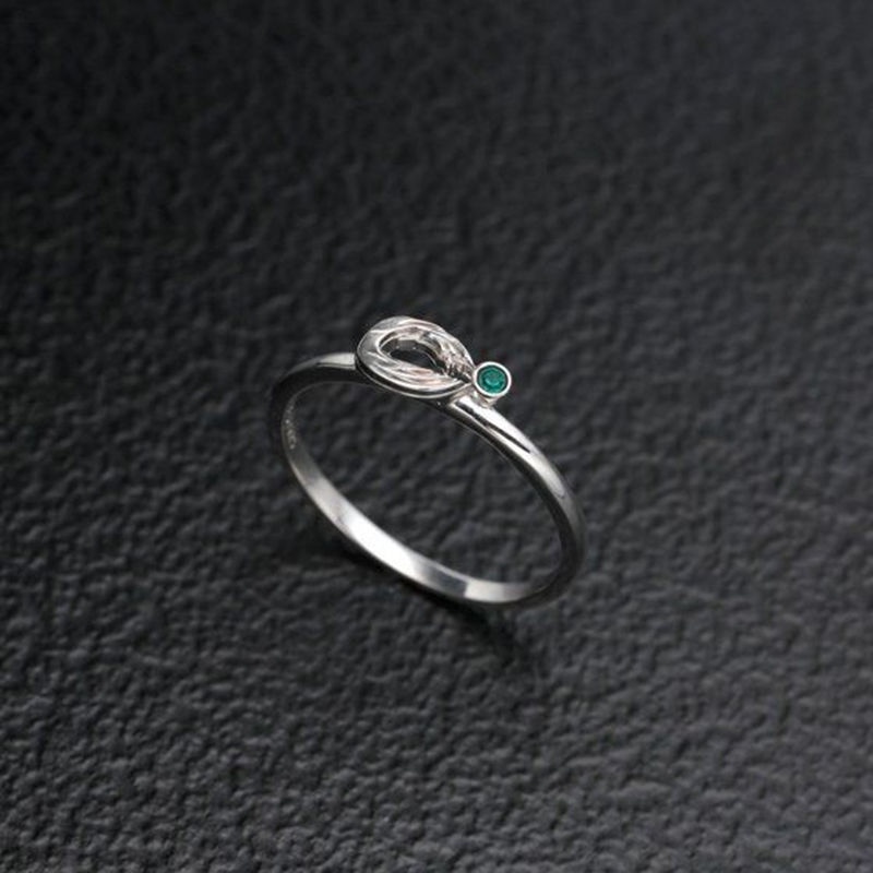 Nhẫn hở mạ bạc s925 họa tiết Kamen Rider W độc đáo