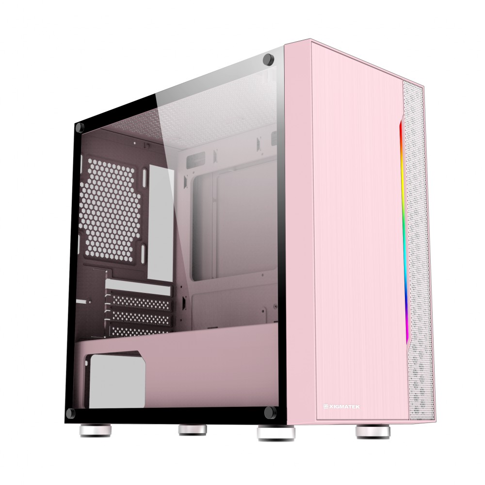 Vỏ Case Xigmatek Gemini Queen - Premium M-ATX - RGB STRIP New - Chính hãng Mai Hoàng