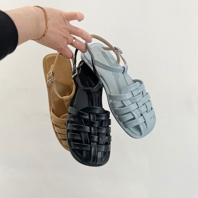 Giày sandal IELGY đế bệt đan dây xinh xắn thời trang dành cho nữ