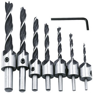Bộ 7 mũi khoan doa âm vít 3-10mm
