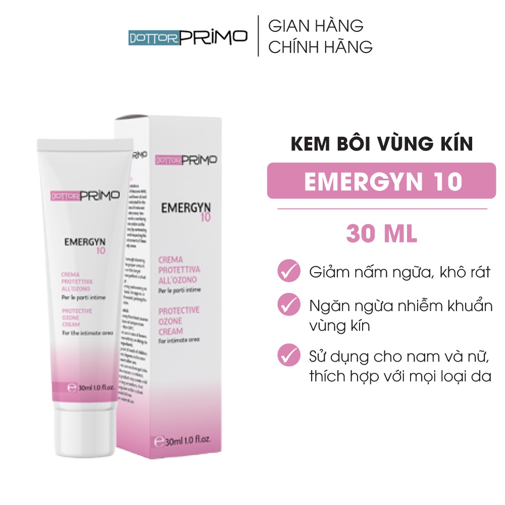 Kem Bôi Viêm Nhiễm Vùng Kín DottorPrimo Emergyn 10 Giảm Nấm Ngứa, Khô Rát Và Nhiễm Khuẩn 30ml