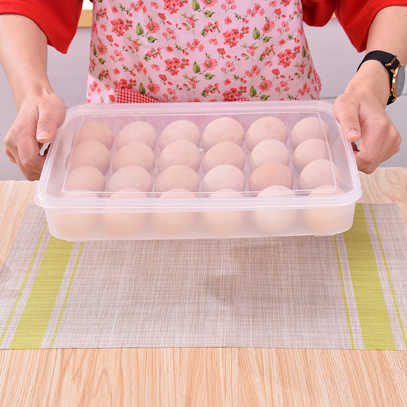 Hộp để trứng khay 24 ô tiện dụng VIỆT NHẬT 6786 - Khay bảo quản trứng có lắp đậy hàng cao cấp (KTVN)