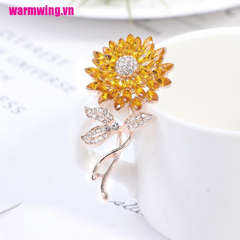 Ghim cài áo hình hoa hướng dương sang trọng thời trang