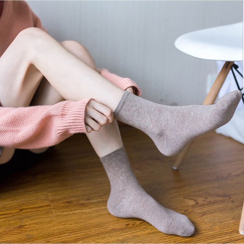 Vớ Tất Trơn Lửng Hàn Quốc Màu Vintage Cotton Kháng Khuẩn Cho Cả Nam Và Nữ 35-42 MRSOCKS - VC021