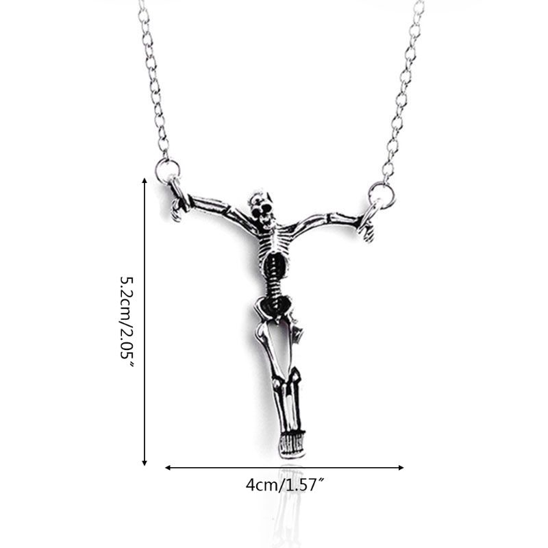 Dây Chuyền Mặt Hình Bộ Xương Phong Cách Gothic Thời Trang Cho Nam Nữ