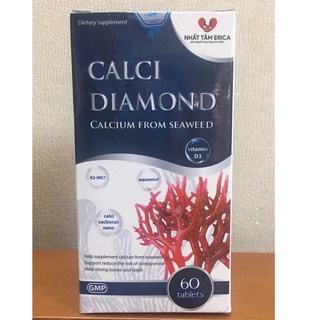 Calci Diamond - canxi nano K2 D3 MK7 aquamin F tảo biển đỏ - canxi cho bà bầu, phòng ngừa loãng xương