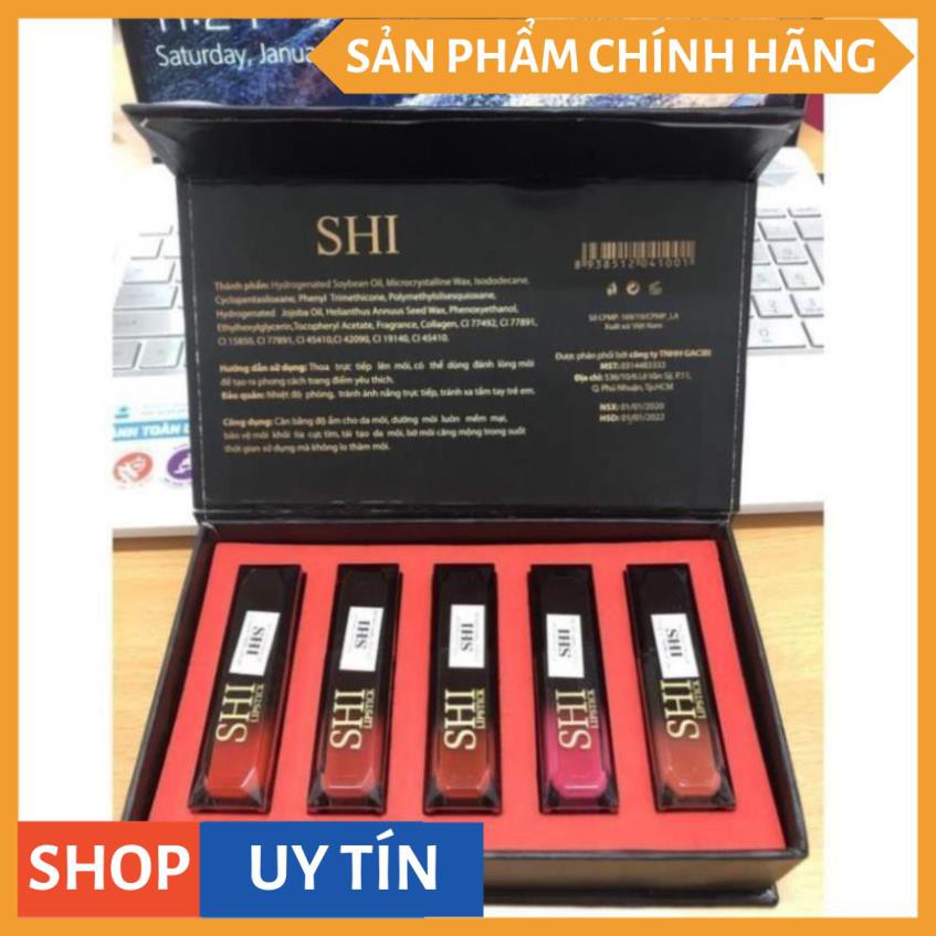 [HÀNG CHÍNH HÃNG] SET 5 SON Son Thỏi Lì - Son SHI phiên bản mới nhất 2021 - Bền màu - Tự nhiên [BẢO HÀNH 12 THÁNG] V V V