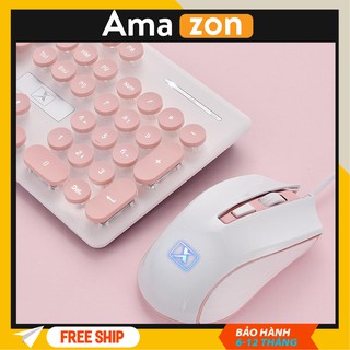 Combo bàn phím và chuột có dây n518, bàn phím có đèn led kèm chuột cao cấp