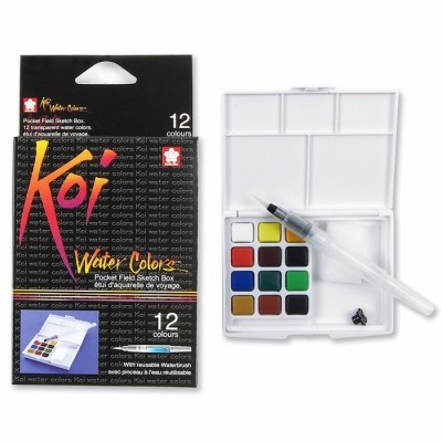 [ TÂM TÂM ]-Màu nước Koi, Koi water color màu (Sakura-Nhật)-