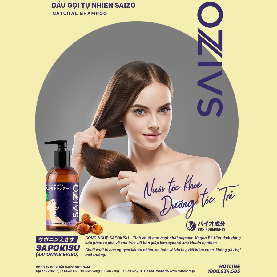 Dầu Gội Đầu Không Bọt Saizo