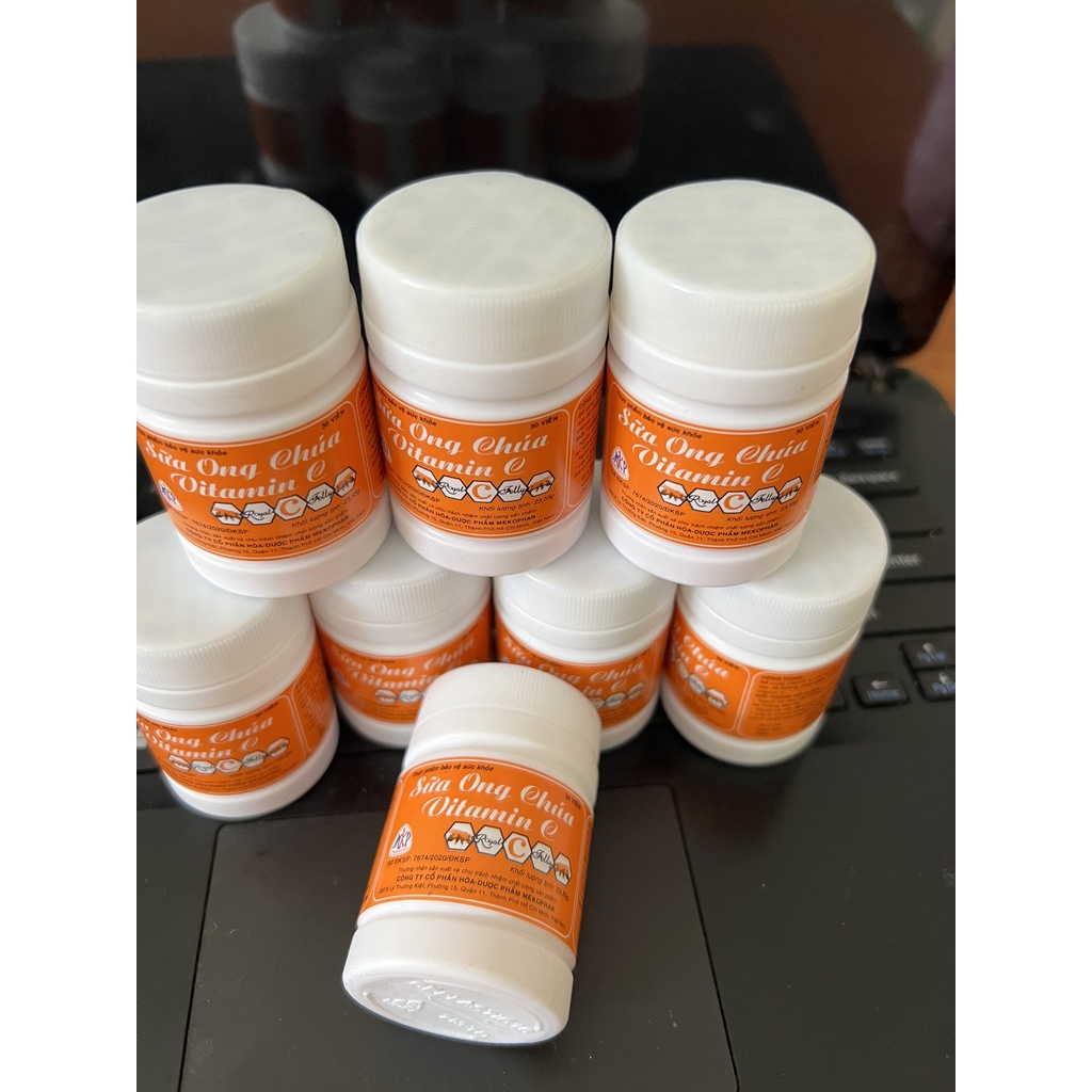 Viên kẹo ngậm sữa ong chúa vitamin C Mekophar