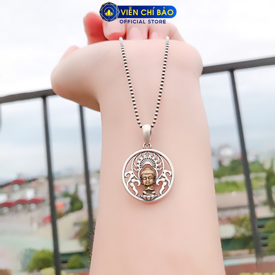 Mặt dây chuyền Thích Ca Vi Tiếu hỏa tam muội chất liệu bạc Thái 925 phong cách cổ điển Viễn Chí Bảo M000560