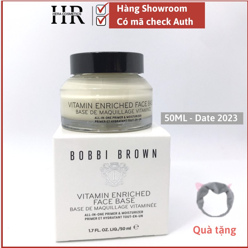 Tem Chính Hãng- Kem Lót Dưỡng Da Bobbi Brown Vitamin Enriched Face Base Primer Plus Moisturizer 50ml
