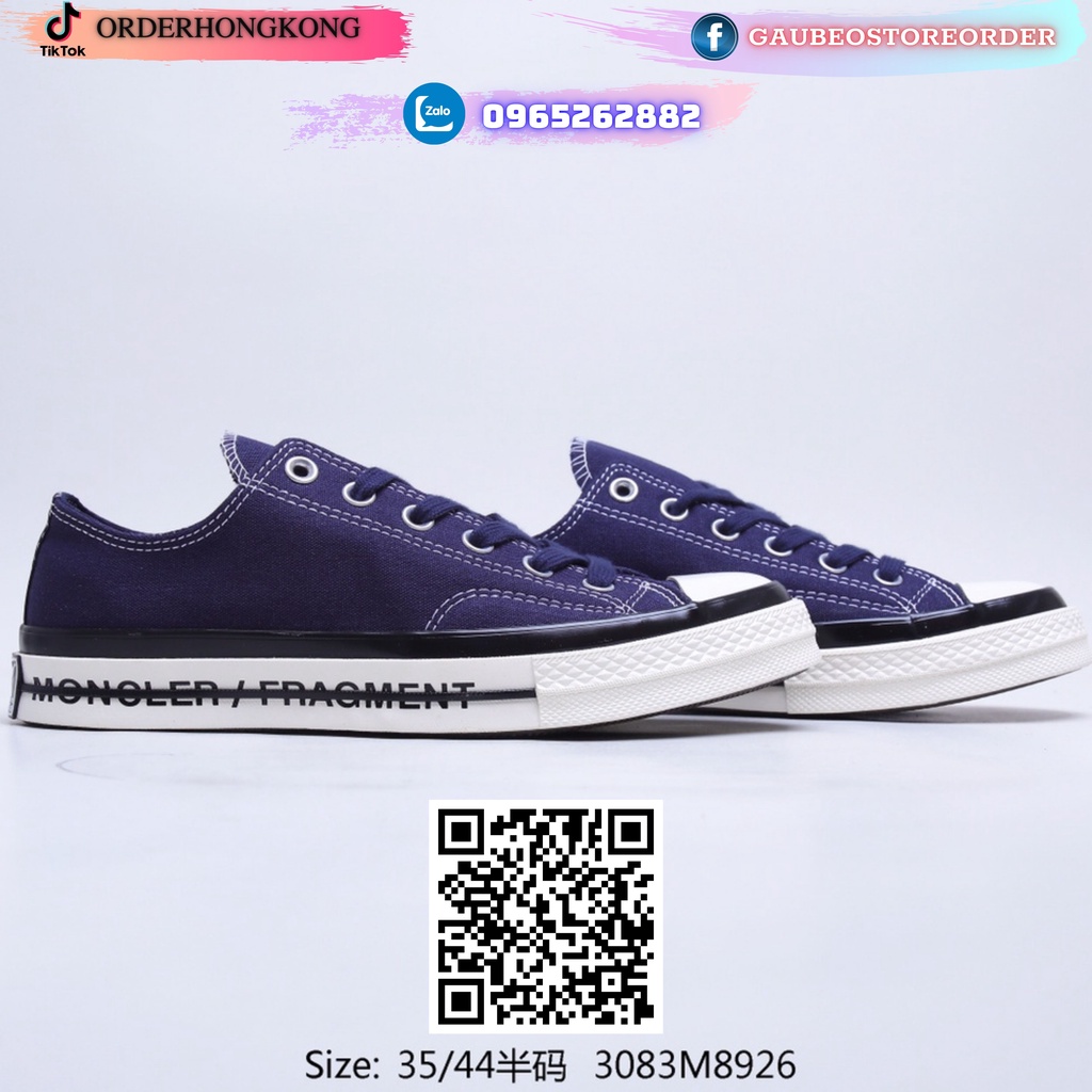 3083M8926 Nhận Order Hỗ Trợ Free Ship Giày 1:1 Sneaker ***Converse Chuck Taylor All Star 1970s Low OX "Black/White"