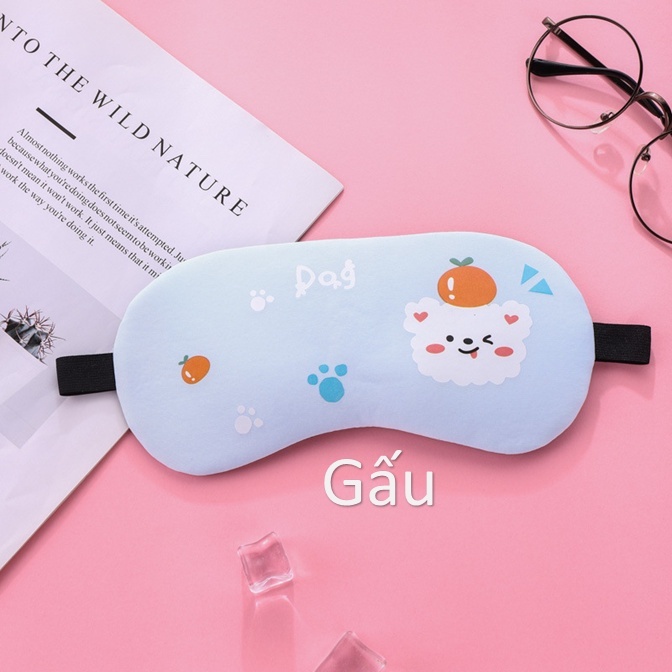 Túi bịt chườm mắt ngủ dạng gel massage thư giãn họa tiết hoạt hình cute
