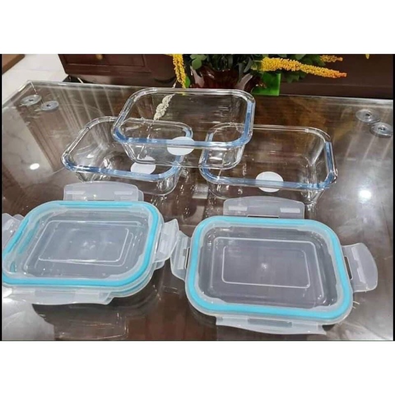 Thố thuỷ tinh 640ml nắp trong,hộp thủy tinh đựng thực phẩm