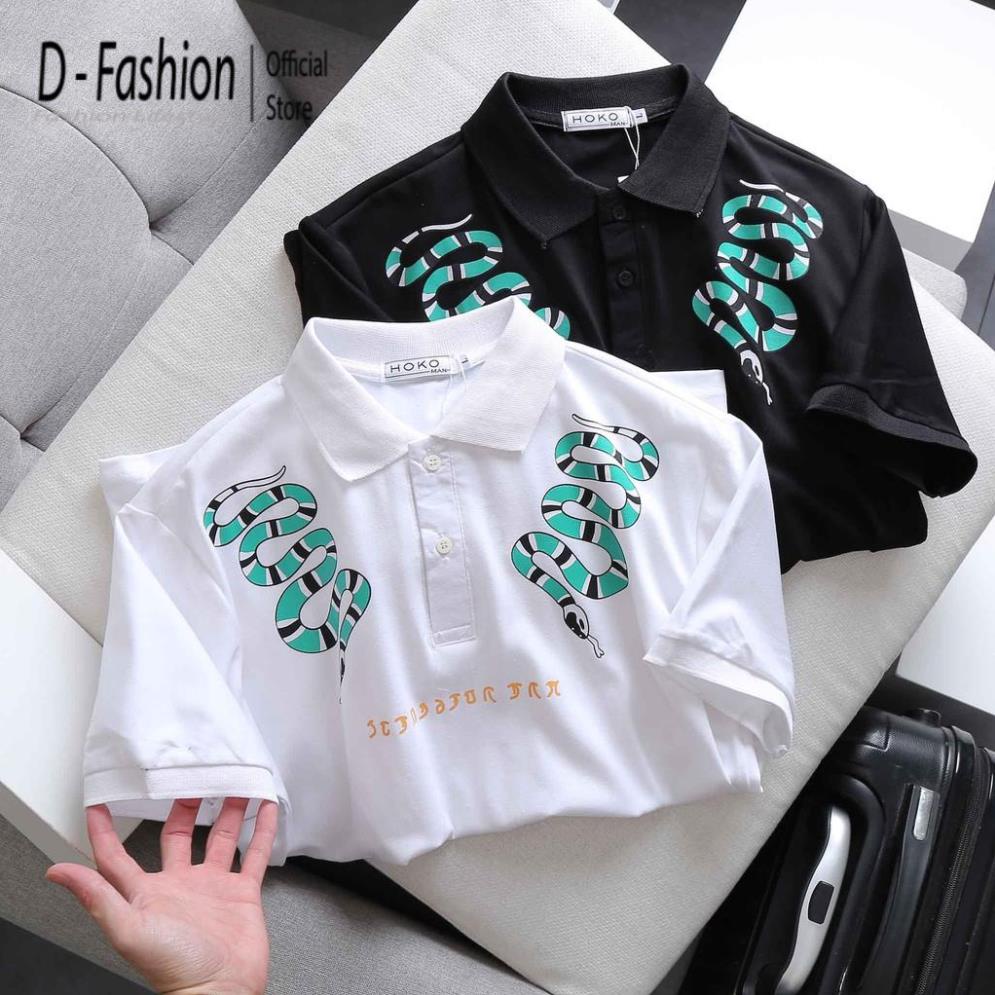 Áo phông Nam Nữ -ĐỦ SIZE 40-75 KG - Áo polo Gucci snake thêu rắn-TT01