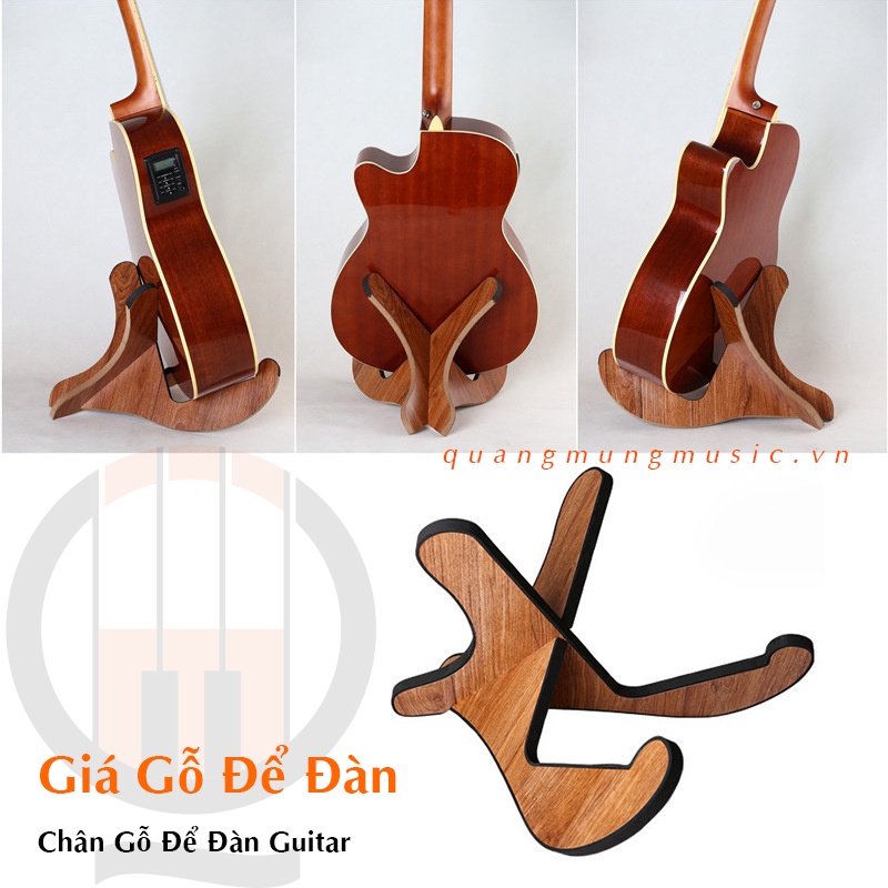 Kệ,Giá Để Đàn Guitar bằng gỗ gấp gọn - Chân Gỗ Kê Đàn Guitar