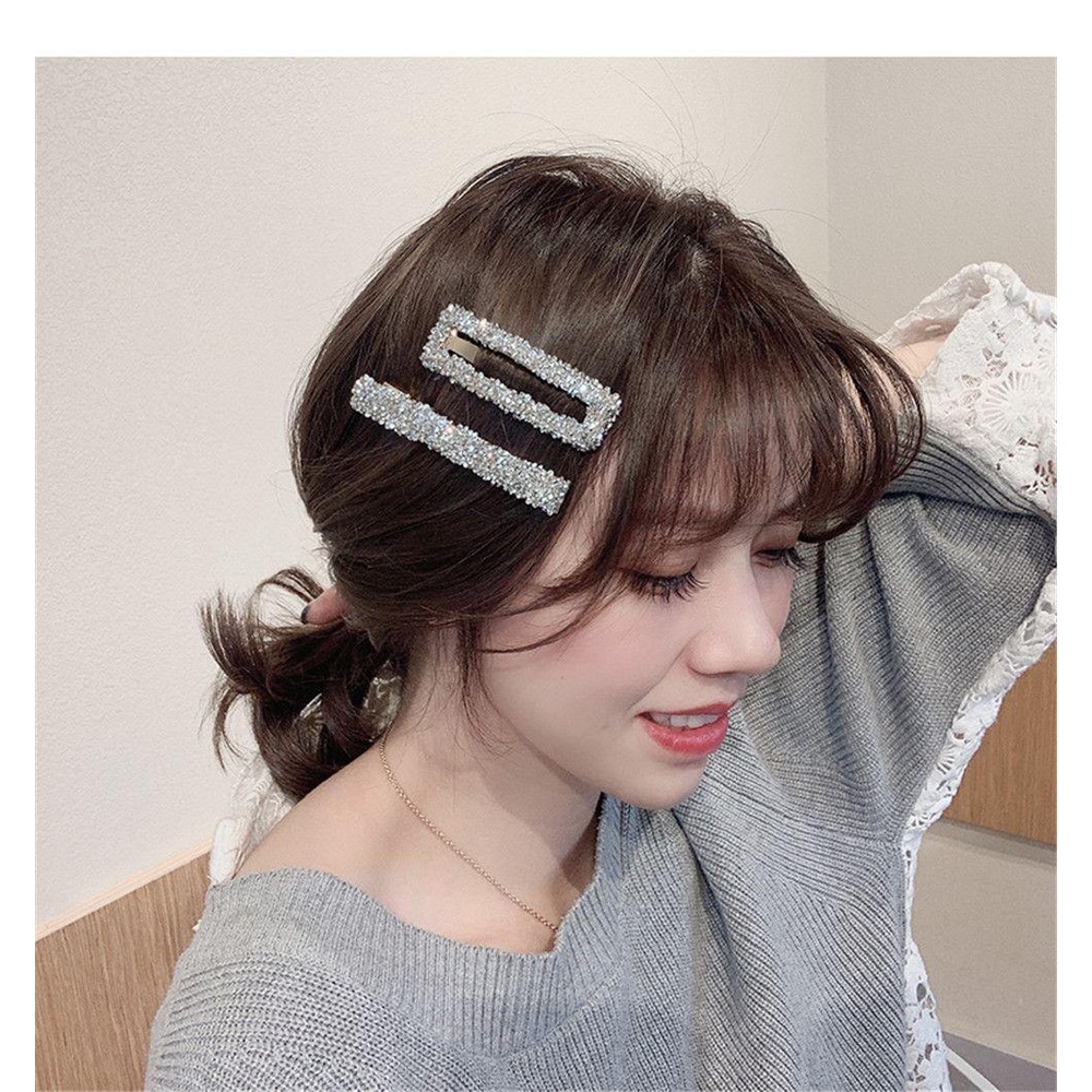 HS Set 2 Kẹp Tóc Đính Đá Lấp Lánh Thời Trang