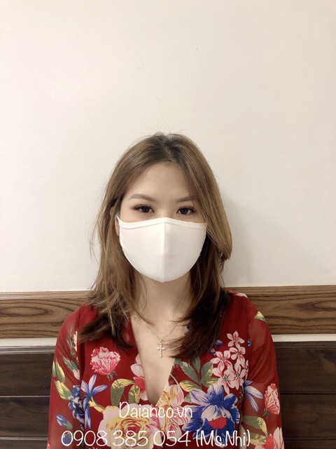Khẩu trang vải dệt kim kháng khuẩn - Hình thật
