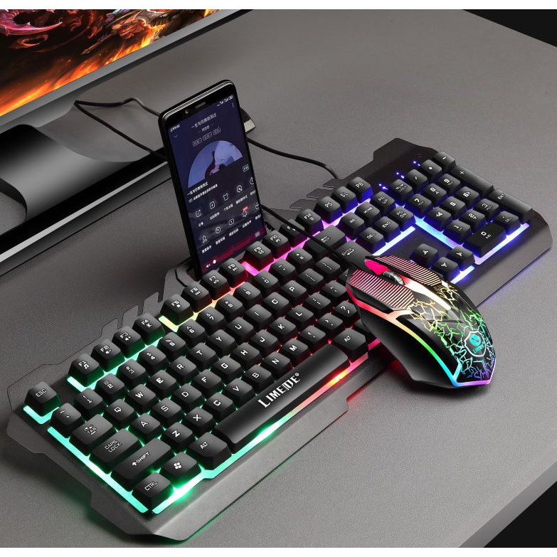 Combo Chuột và Bàn phím T21 Led RGB Gaming - Metal Storm - 30 NGÀY ĐỔI TRẢ MIỄN PHÍ