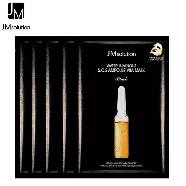 Combo 10 Mặt Nạ Dưỡng Sáng Cấp Ẩm Da Jm solution S.O.S Ampoule Vita Mask 30ml x 10