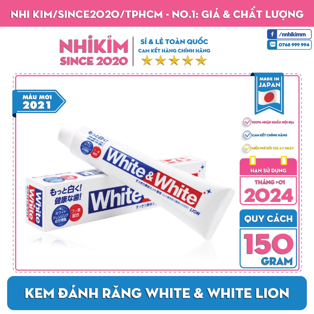 [TỔNG KHO] Kem Đánh Răng WHITE &amp; WHITE LION